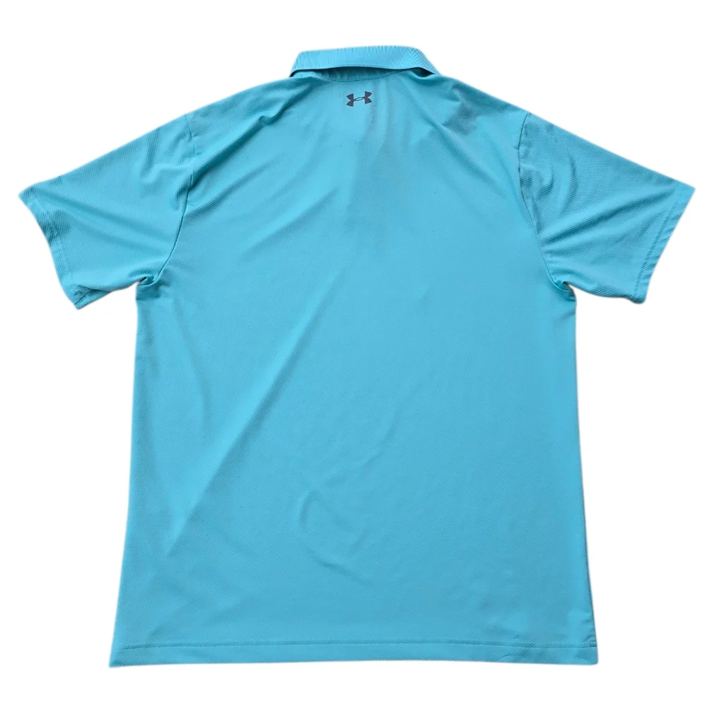 Under Armour The Performance Polo Robin Egg Blue Short Sleeve Size Large